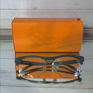 NIC Uncle Albert Brush Silver & Wood Optical Eyeglasses
